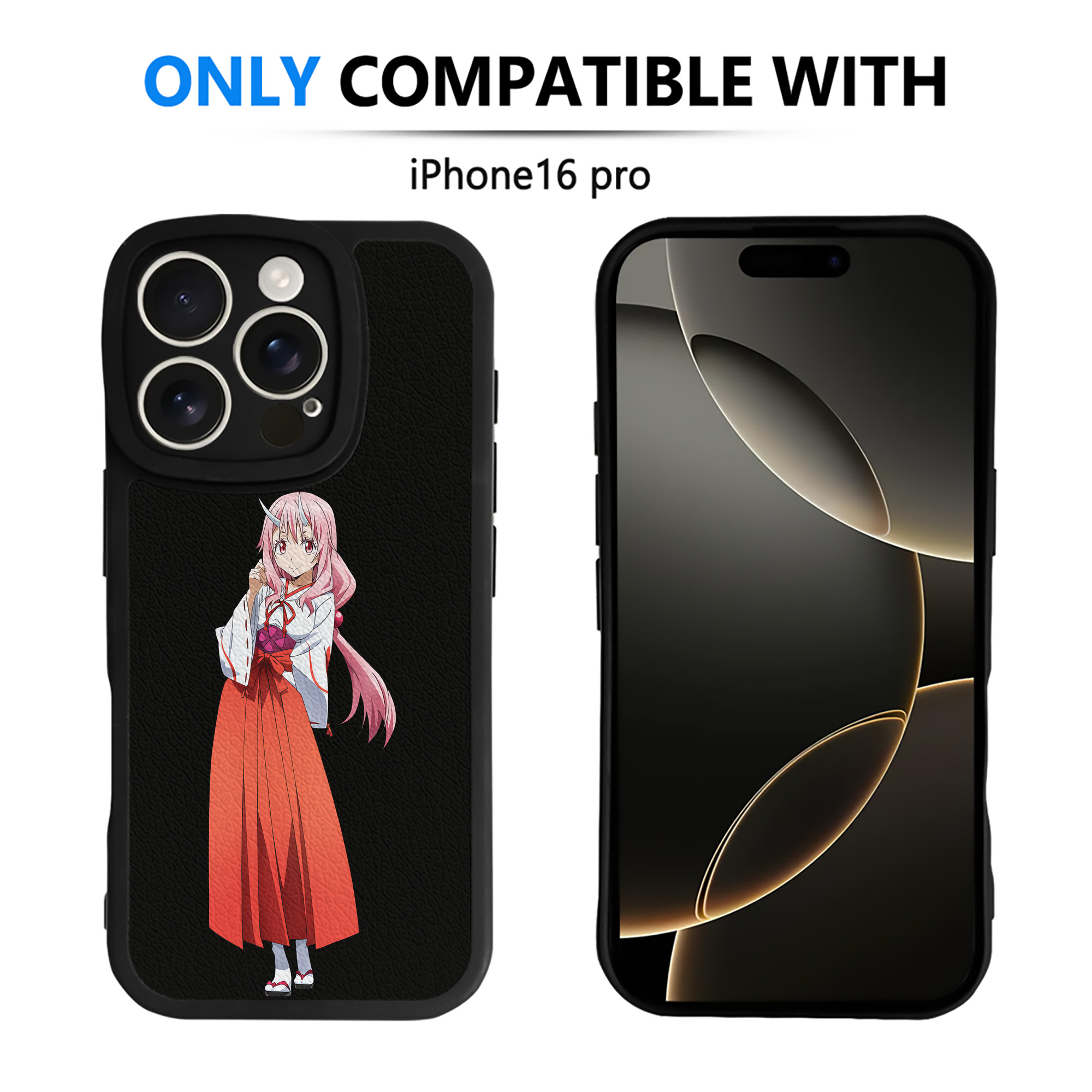 （画像用） 転スラ Regarding Reincarnated to Slime 【iPhone 16シリーズ対応】シリコンスマホケース（レザー調） 材質：シリコン